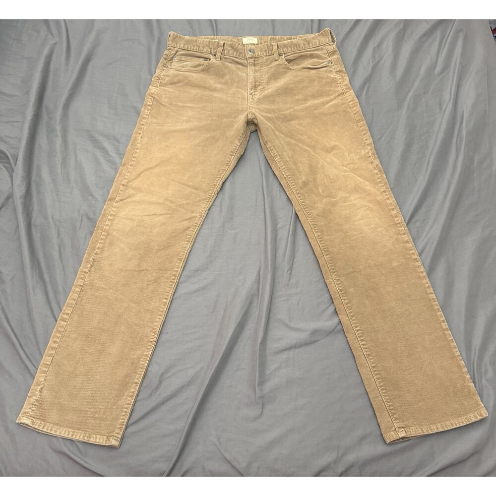 J.Crew Corduroy Pants Men’s 34x30 Brown 5 Pocket Straight Casual - Picture 1 of 13